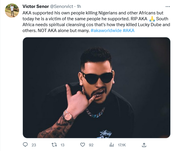 AKA Shot And Killed - South Africans React To Rapper's De@th On Twitter