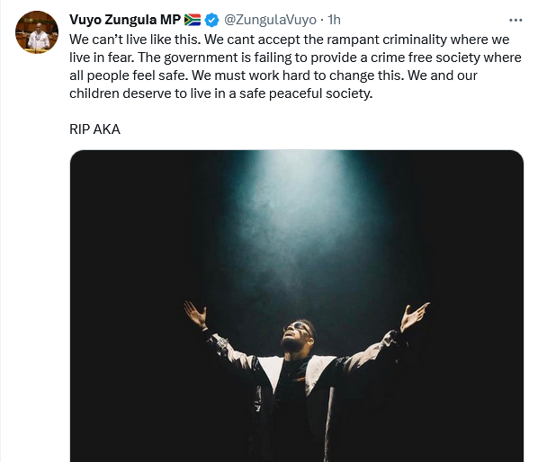 AKA Shot And Killed - South Africans React To Rapper's De@th On Twitter