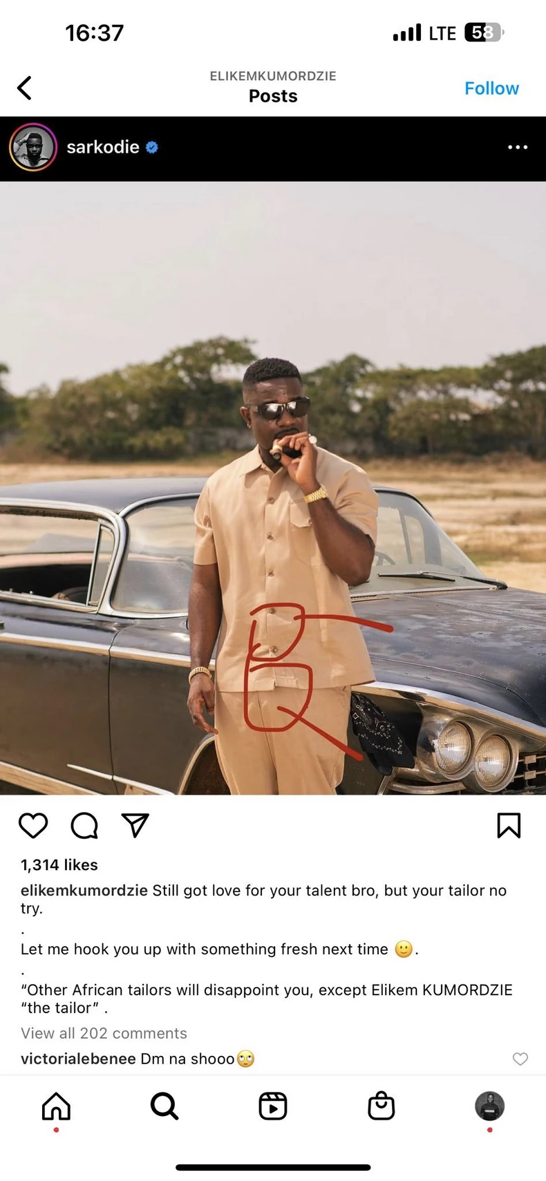 Tailor Elikem Kumordzie