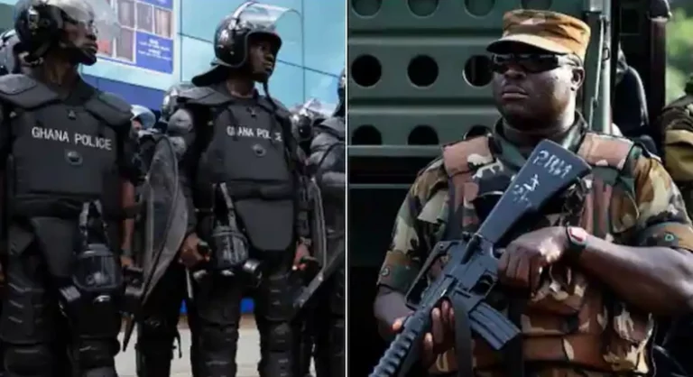 Military And Police Engaged In A Street Fight At Accra Central - Watch Video