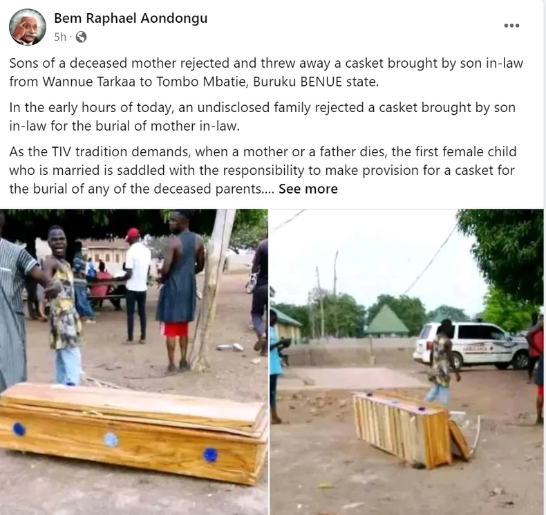 Family Rejects 'Ugly' Casket From Son-in-law For His Mother-in-law’s Burial