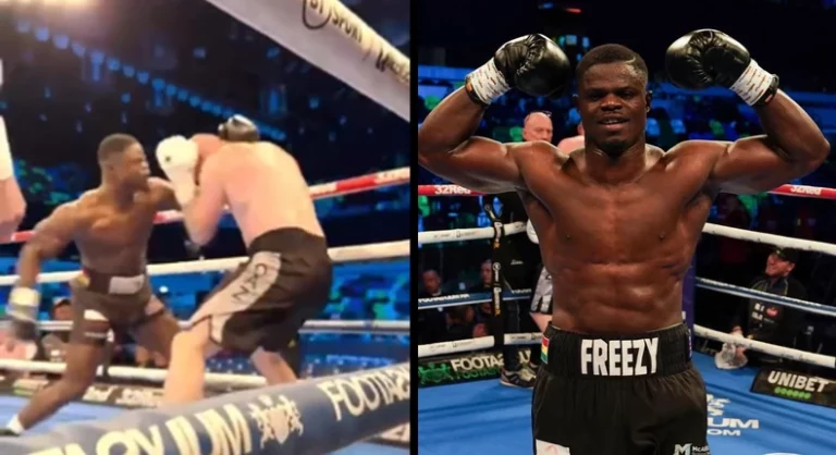 Nigga Fighting Unemployment - Ghanaians Hail Freezy MacBones Aggressive Boxing