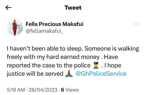 I Won't Rest Until Justice Is Served - Fella Makafui Vows After Employee Stole Her 50K