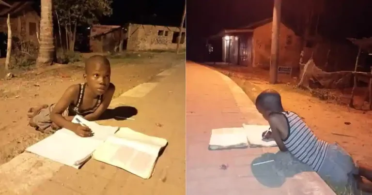 Boy Studying Under Street Light Goes Viral As Netizens Vow Assist Him - VIDEO