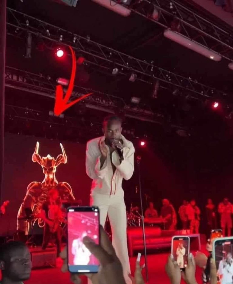 Black Sherif Accused Of Joining Occult After Projecting Satanic Image During Stage Performance In New York