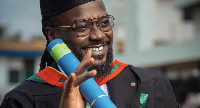 Samini Celebrates After Bagging A Degree From GIMPA