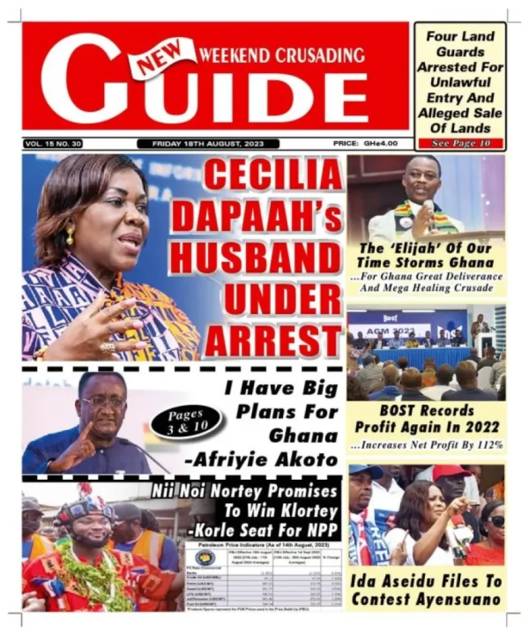 Newspaper Headlines: Friday, August 18, 2023 – InsightNewsgh.com