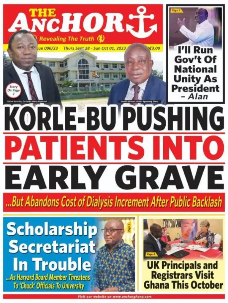 Newspaper Headlines: Thursday, September 28, 2023 – InsightNewsgh.com