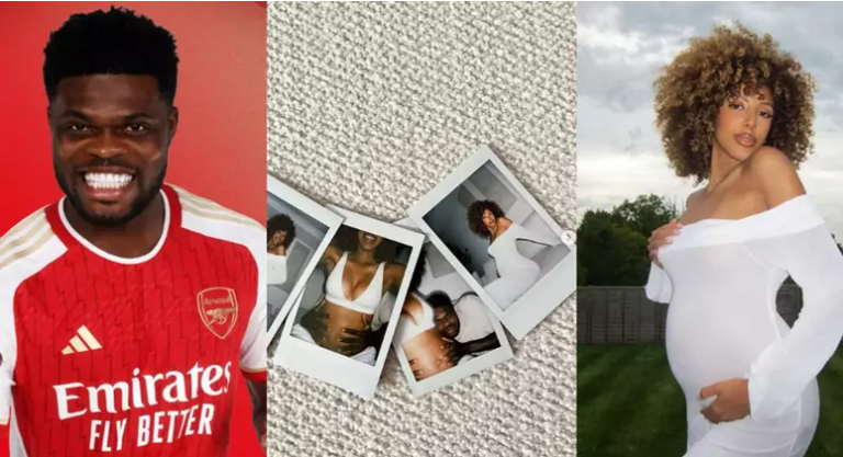 Thomas Partey and girlfriend Janine Mackson share beautiful baby bump photos