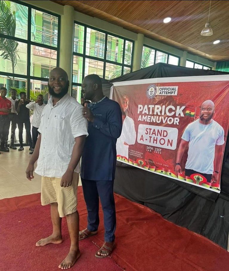 Patrick Amenuvor ends his Stand-A-Thon after 4 hours; Shatta Wale reacts