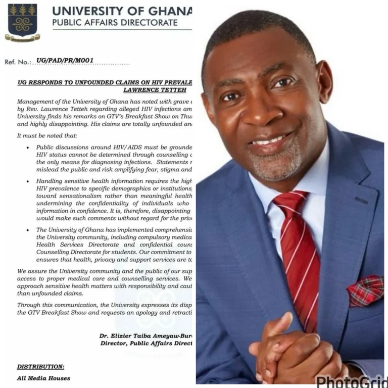 University of Ghana Chides Rev. Lawrence Tetteh; Demands Retraction And Apology