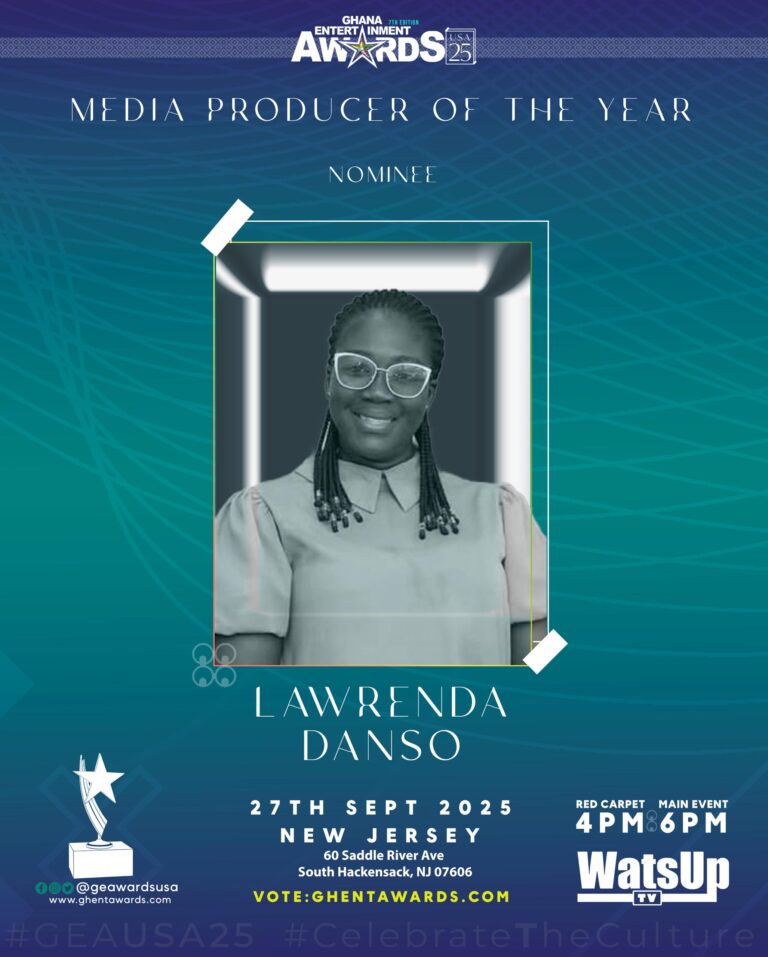 Happy FM’s Lawrenda Danso Wins 2025 Ghana Entertainment Award